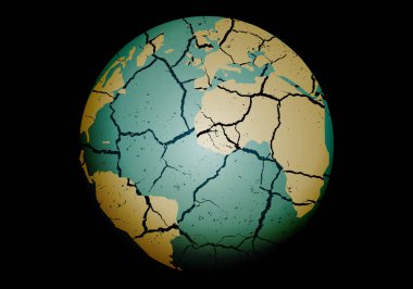 Global drought of continents, oceans and seas. Global warming. climate crisis. Heat wave Global drought, the new pandemic