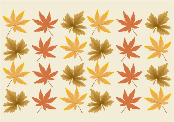 Autumn Dry Leaves Pattern Background — Stockvektor