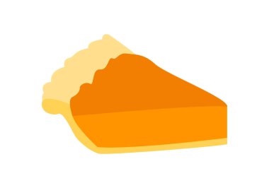 Beyaz arkaplanda balkabağı turtası