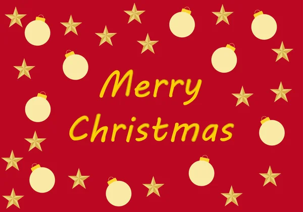 Joyeux Noël Fond Noël Avec Des Boules Noël Des Étoiles — Image vectorielle