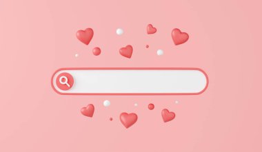 Kalpli internet arama çubuğu - bilgi araştırması için beyaz web sitesi biçiminin resimlendirilmesi