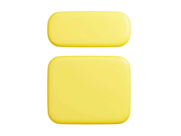 Banner Plate Render Rectangular Shaped Yellow Plaque Empty Space Text — Stok fotoğraf
