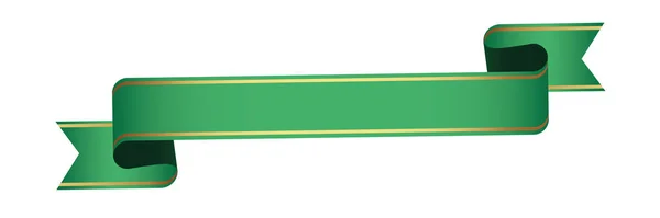 Groen Vintage Lint Banner Label — Stockvector