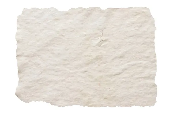Old Brown Grunge Paper Isolated White Background — Stock Photo, Image