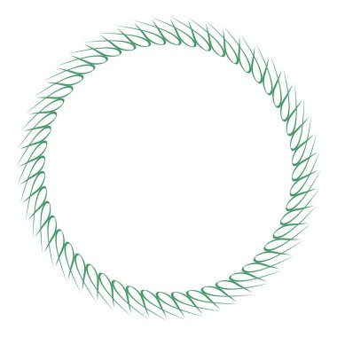 yeşil yuvarlak vektör çerçevesi - beyaz arkaplanda daire pankartı