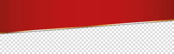 Longo Banner Fita Vermelha Com Moldura Ouro Com Lugar Transparente —  Vetores de Stock