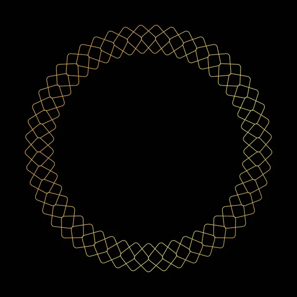 Золотая Круглая Векторная Рамка Баннер Круга Темном Фоне — стоковый вектор