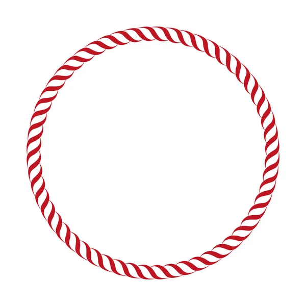 Красный Круглый Векторный Кадр Баннер Круга Белом Фоне — стоковый вектор