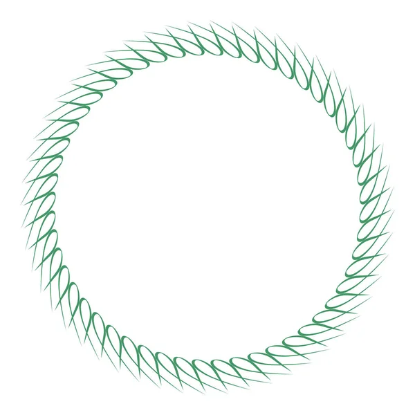 Зеленый Круглый Векторный Кадр Баннер Круга Белом Фоне — стоковый вектор