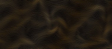 Soyut altın rengi vektör dalga desenli arkaplan