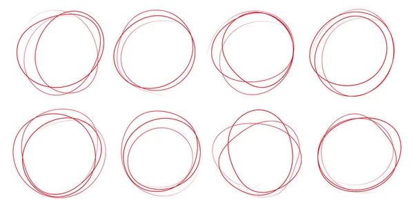 Cornice Vettoriale Rotonda Colore Rosso Banner Cerchio Sfondo Bianco — Vettoriale Stock