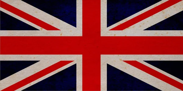 Britische Flagge Auf Altem Grunge Papier Gemalt — Stockfoto