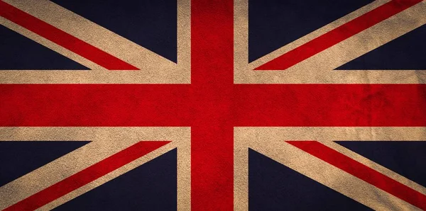 Britische Flagge Auf Altem Grunge Papier Gemalt — Stockfoto