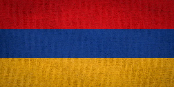 Armenië Vlag Geschilderd Oud Grunge Papier — Stockfoto