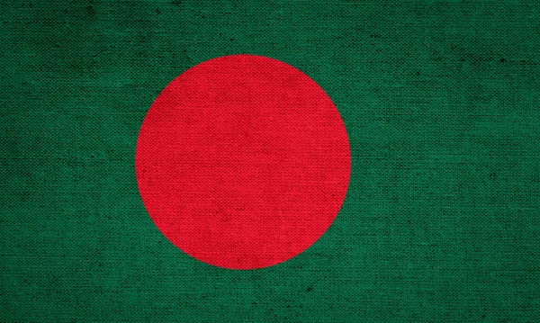 Bangladesch Flagge Auf Altem Grunge Papier Gemalt — Stockfoto