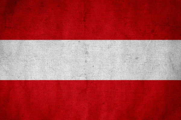 Österreich Flagge Auf Altem Grunge Papier Gemalt — Stockfoto