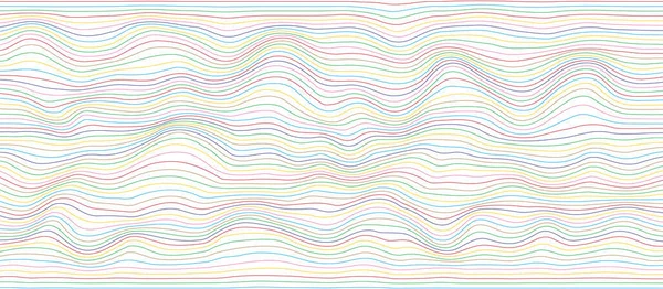 Fundo Vetorial Listrado Multicolorido Com Padrão Abstrato Linhas Onda — Vetor de Stock