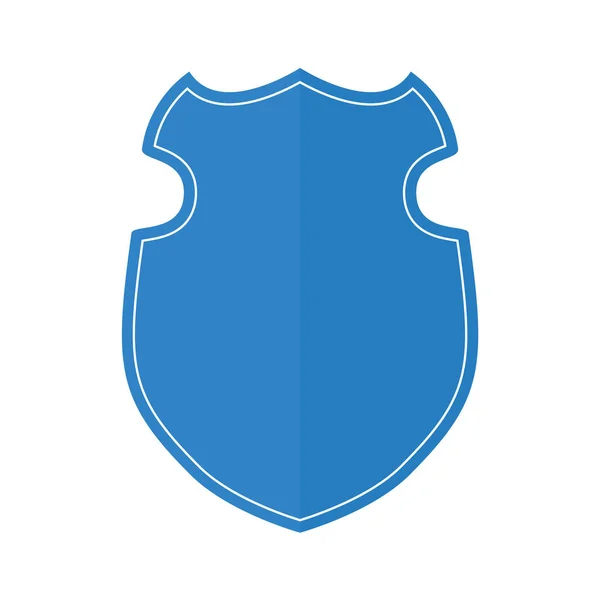 Ícones Escudo Cor Azul Fundo Branco —  Vetores de Stock