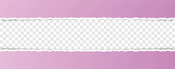 Bandiera Carta Strappata Colore Viola Vettoriale Con Bordi Strappati Con — Vettoriale Stock