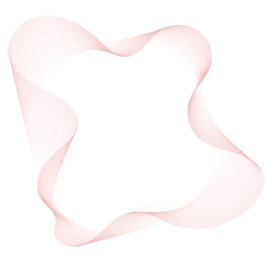 Beyaz arkaplanda soyut kırmızı dalga çizgileri olan çerçeve