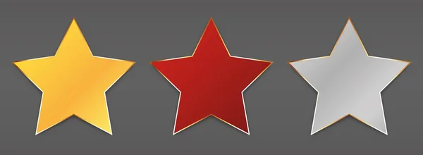 Αστέρια Διάνυσμα Για Την Αξιολόγηση Του Προϊόντος Πελάτη Γκρι Φόντο — Διανυσματικό Αρχείο
