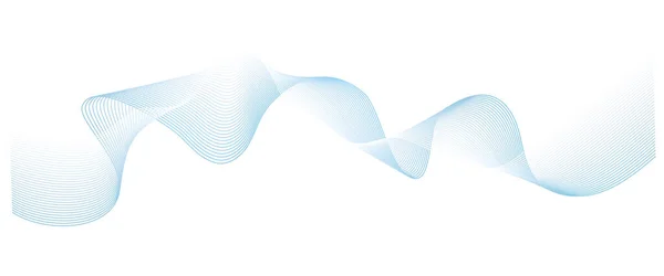 Абстрактные Векторные Синие Линии Мелодии Волны Белом Фоне — стоковый вектор