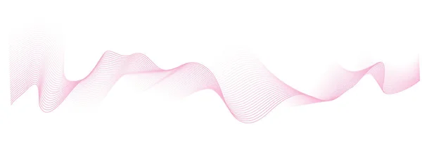 Абстрактные Векторные Розовые Линии Мелодии Волны Белом Фоне — стоковый вектор