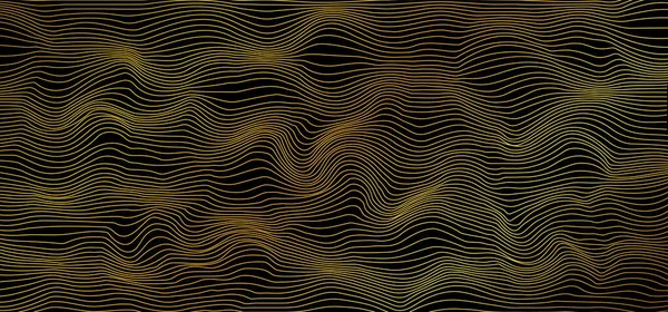 Soyut altın rengi vektör dalga desenli arkaplan