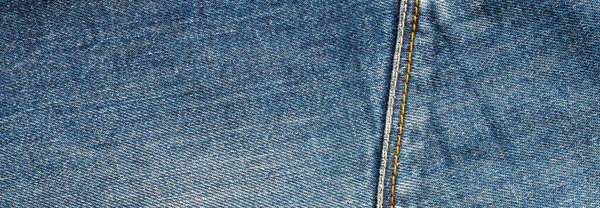 Textuur Van Blauwe Jeans Denim Stof Achtergrond — Stockfoto