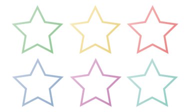 Beyaz arkaplanda müşteri ürünleri değerlendirmesi için vektör yıldızları pankartı