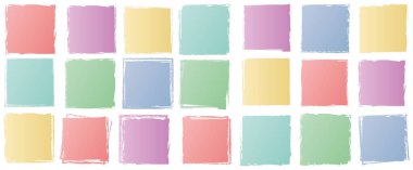 Renkli vektör fırçası seti boyalı mürekkep damgası pankartları