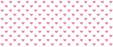 Pembe kalp desenli vektör arkaplanı çizimi