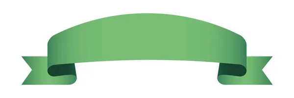 ベクターデザイン要素 白を基調とした緑のヴィンテージリボンバナーラベル — ストックベクタ