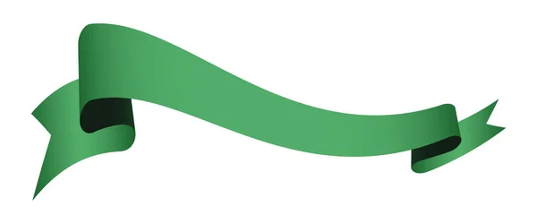 Élément Design Vectoriel Étiquette Bannière Ruban Vintage Couleur Verte Sur — Image vectorielle