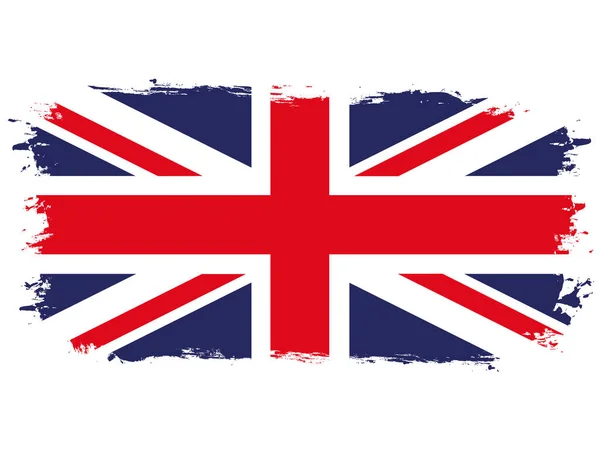 Großbritannien Auf Pinselbemaltem Grunge Banner Vektor Illustration — Stockvektor