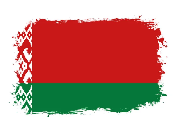 Bandera Bielorrusia Pincel Pintado Grunge Banner Vector Ilustración — Archivo Imágenes Vectoriales