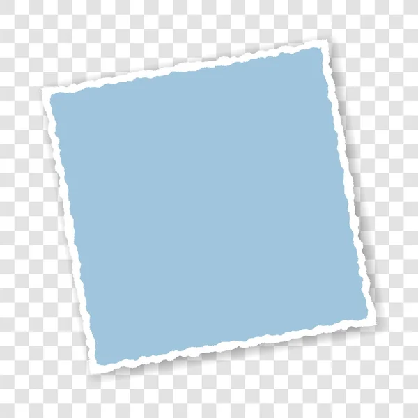 蓝色矢量撕破纸横幅与撕破边缘与空白处为您的文字透明的背景 — 图库矢量图片
