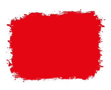 beyaz arkaplanda kırmızı renkli vektör fırçası boyalı pankart çerçevesi