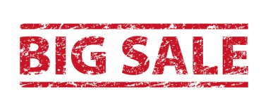 BIG Satışı - pul pankartın kırmızı renkli vektör illüstrasyonu