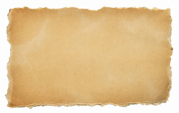 Tło Teksturą Starego Brązowego Papieru Grunge Izolowane Białym Tle — Zdjęcie stockowe