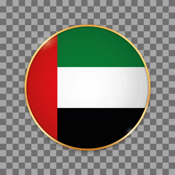 Vector Illustration Button Banner Wit Country Flag United Arab Emirates — Image vectorielle