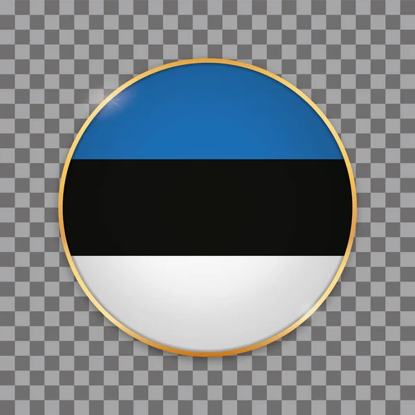 Vector Illustration Button Banner Country Flag Estonia — Stockový vektor