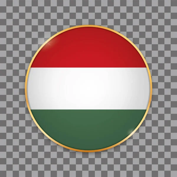 Vector Illustration Button Banner Country Flag Hungary — Stockvektor