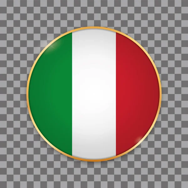 Vector Illustration Button Banner Country Flag Italy — Stock Vector