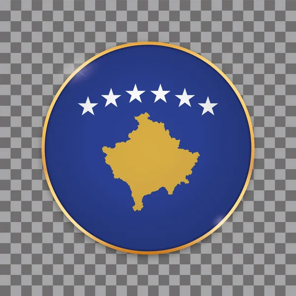 Vector Illustration Button Banner Country Flag Kosovo — 스톡 벡터