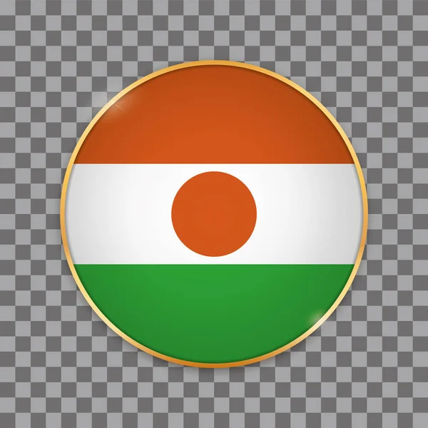 Vector Illustration Button Banner Country Flag Niger — Archivo Imágenes Vectoriales