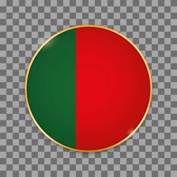 Vector Illustration Button Banner Country Flag Portugal — Stockový vektor
