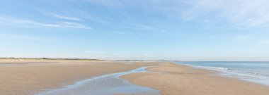 Hollanda 'da Nord Denizi kıyısındaki kum tepeleri