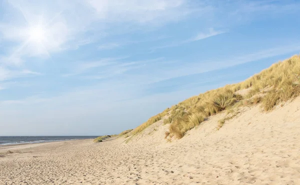 Dunas Areia Costa Mar Norte Nos Países Baixos — Fotografia de Stock