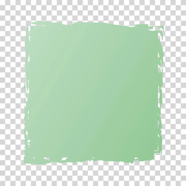 Vektor Borste Målade Grön Färgad Banner Illustration Transparent Bakgrund — Stock vektor